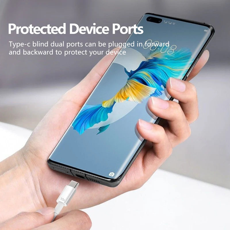 3PCS 100W 10A USB Type C USB Cable Super Fast Charing Line for Xiaomi Samsung Huawei Honor Quick Charge USB C Cables Data Cord