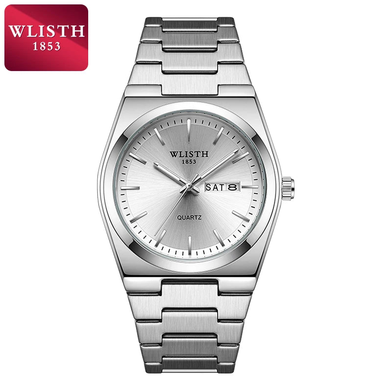 WLISTH Luxury Men Watch Waterproof Fashion Business Watch Stainless Steel Watch For Man Casual Quartz Watches Male Sport reloj