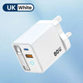Elough 80W USB Type C Charger with Retractable Cable PD Fast Charging For iPhone 16 Laptop Macbook Phone cargador carga rápida