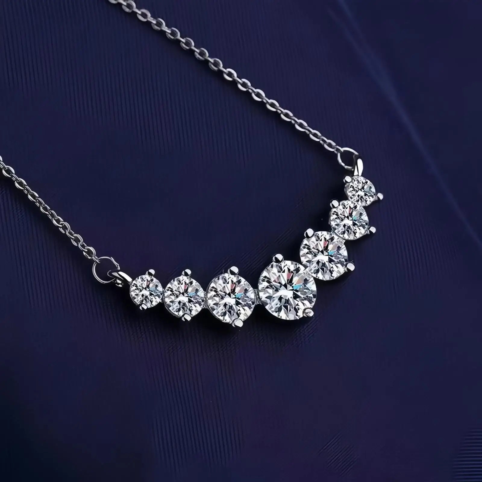 925 Sterling Silver Necklace Pendant 5A Zircon Fashion for Women Wedding Jewelry Engagement Charm Party Gift Fine fine chain