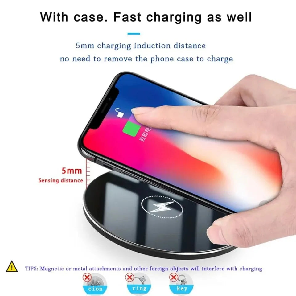 15W Fast Wireless Charger Pad Universal Wireless Charging Station For Magsafe iPhone 17 16 15 14 13 12 Pro Max Samsung S20-S25