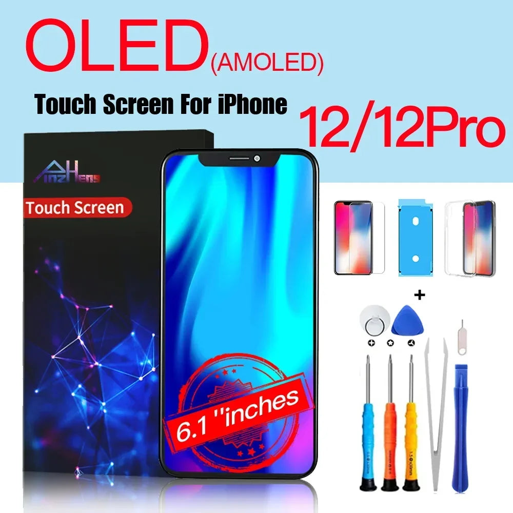 PINZHENG High Quality Screen AMOLED INCELL LCD OLED OEM For iPhone 11 12 13 Mini Pro Max XS XR MAX Display Replacement With Tool