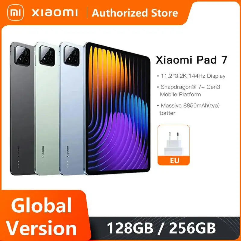 Xiaomi Pad 7 11.2" 3.2K 144Hz Display Snapdragon 7 Gen3 8850mAh 13MP+8MP camera IPv6 support Dolby Atmos Tablet PC Xiaomi Tablet