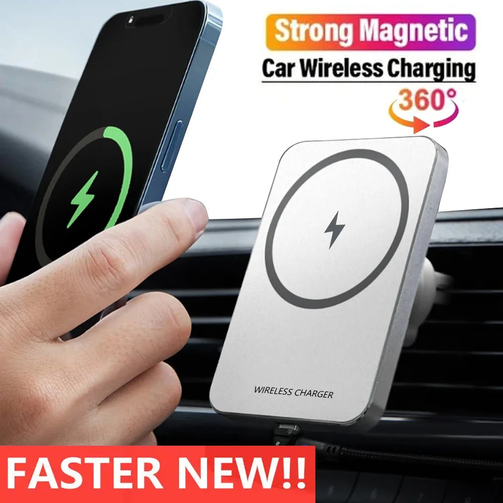 15W Magnetic Car Wireless Charger for Iphone17-12 Pro Max Car Charger Stand Macsafe Wireless Charger Air Vent Phone Hodler
