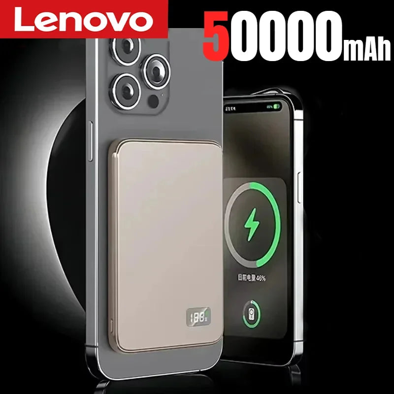 Lenovo Large Capacity Magnetic Power Bank  20W Wireless Fast Portable Charger for Magsafe Powerbank for iPhone Samsung 2026 New
