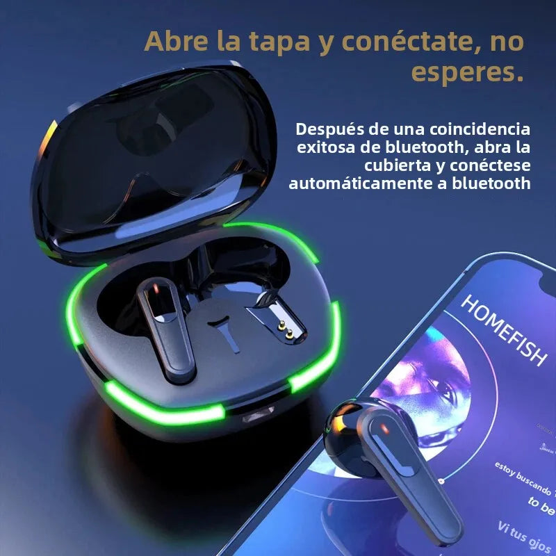 HOMEFISH Pro60 Binaural Wireless TWS Wireless Bluetooth Headset Mini Sports Bluetooth Headset NoiseCancelling Gaming Headset