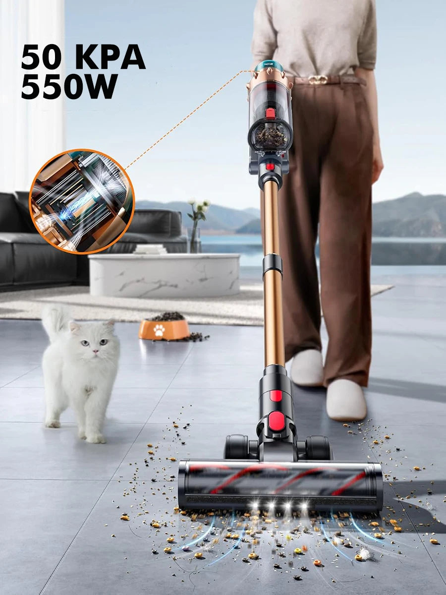 Armo V18 Handheld Vacuum Cleaner 50kPa 550W Power 6 in 1 Cordless Vacuum Cleaner Smart Home LED Display Handheld Sweepe Machine