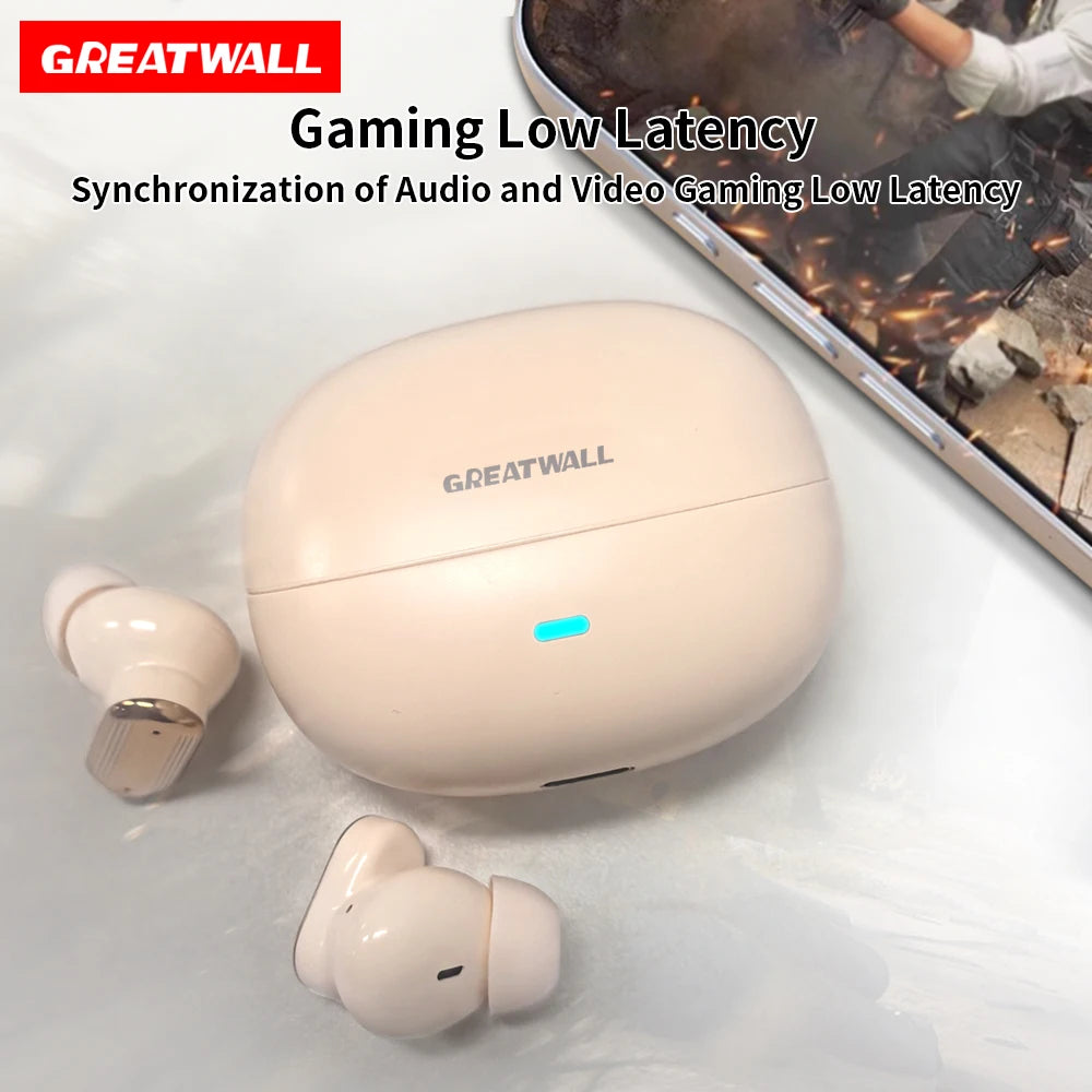 GREATWALL AI Translation Wireless Bluetooth Earphones Waterproof HIFI Sound HD Call Earbuds With Mic Headphones Office Travel
