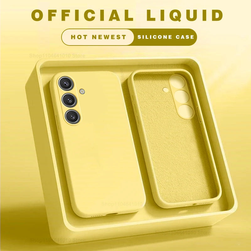 S26 S25 Ultra Case Square Liquid Silicone Phone Case For Samsung Galaxy S26 S25 S24 S23 S22 Ultra Plus S26Ultra Cases Soft Cover