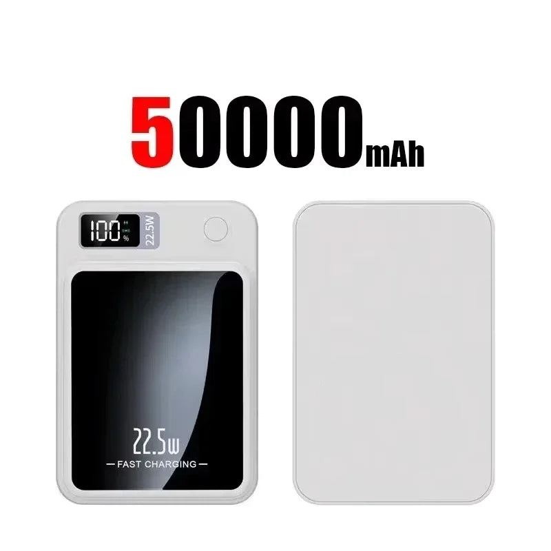 Lenovo Magnetic Wireless Power Bank 500000mAh PD22.5W Large Capacity Fast Charging External Battery For iPhone Huawei Samsung