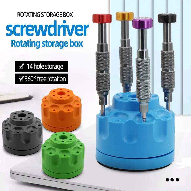 360 ° Rotating Multi functional Maintenance Tool Storage Rack with Multi hole Slot Classification Storage Box Belt with Magnet