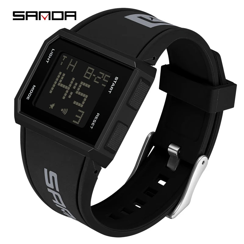 SANDA Brand Men's Watches Fashion Casual Watch for Men Sport LED Digital Wristwatch Waterproof Military Clock Relogio Masculino