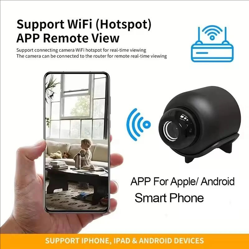 New X5Mini Night Vision 1080P Wireless Surveillance Camera Lightweight Clear Portable Motion Detection Premium Quality