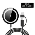 2 In 1 Magnetic Wireless Charger Pad With USB C Cable LED Light Fast Charging For iPhone 17 Samsung S26 Android Phone Accessory