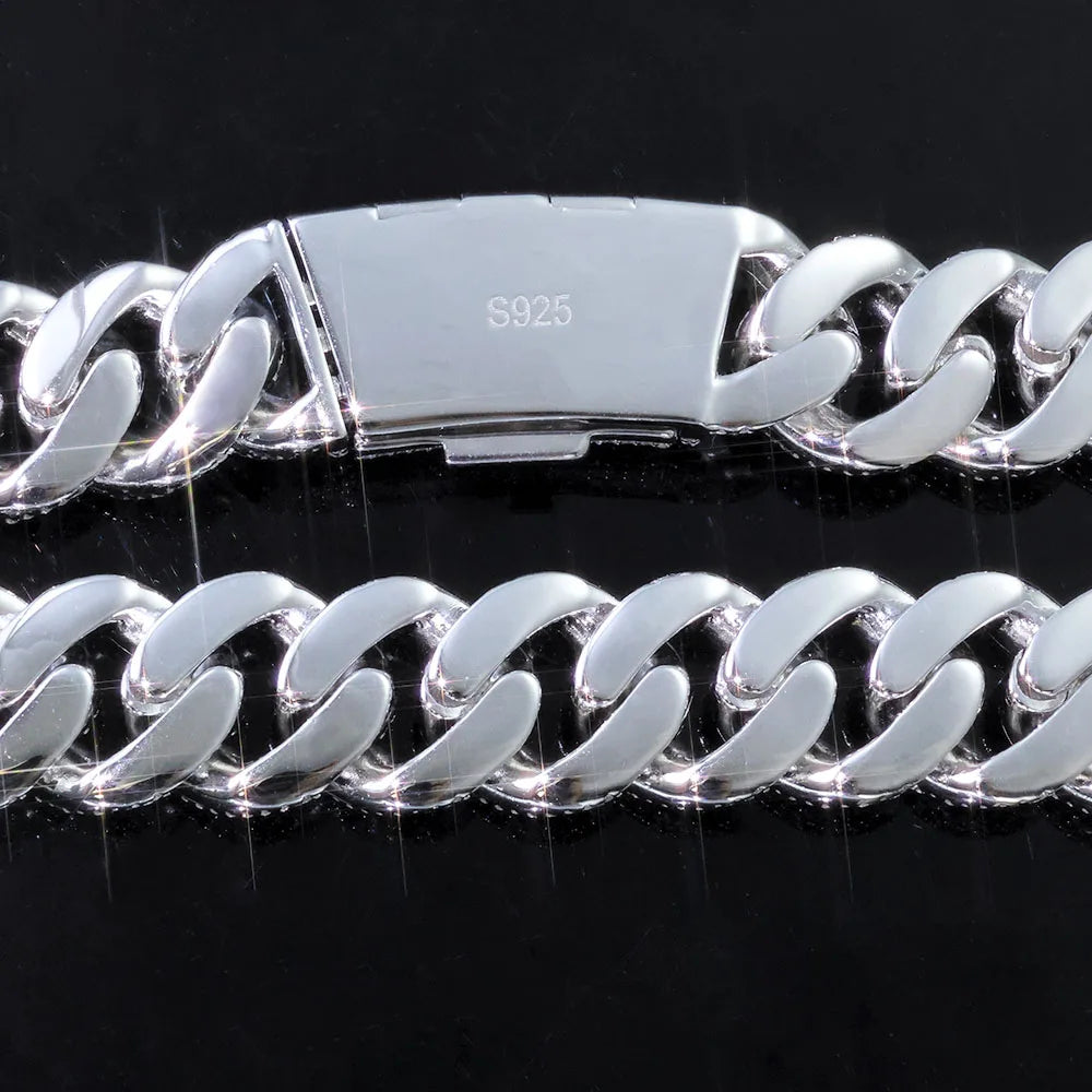 ESKEEM New Style Custom 22mm Moissanite Cuban Chain Necklace Hip Hop Fine Jewelry Bling Iced Out VVS1 Bracelet for Men Women