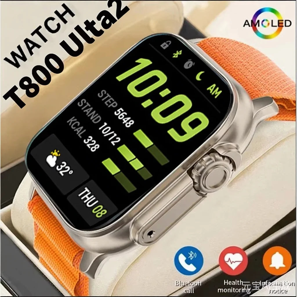 Original T800 Ultra2 Smart Watches 2.19 Inch Smart Watch Bluetooth Call IWO Series 8 Sports Smartwatch Women Men For IOS Android
