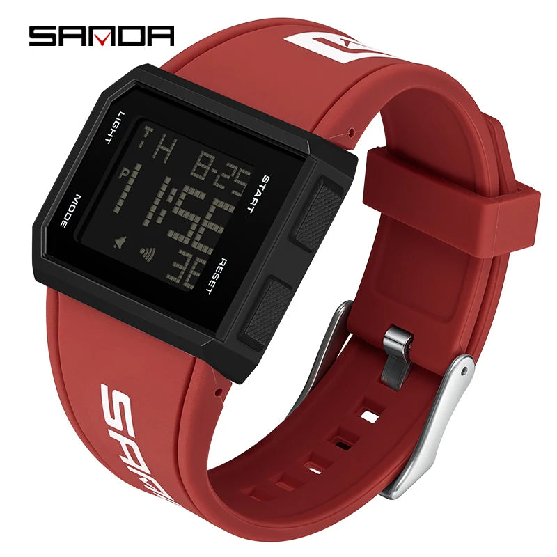 SANDA Brand Men's Watches Fashion Casual Watch for Men Sport LED Digital Wristwatch Waterproof Military Clock Relogio Masculino