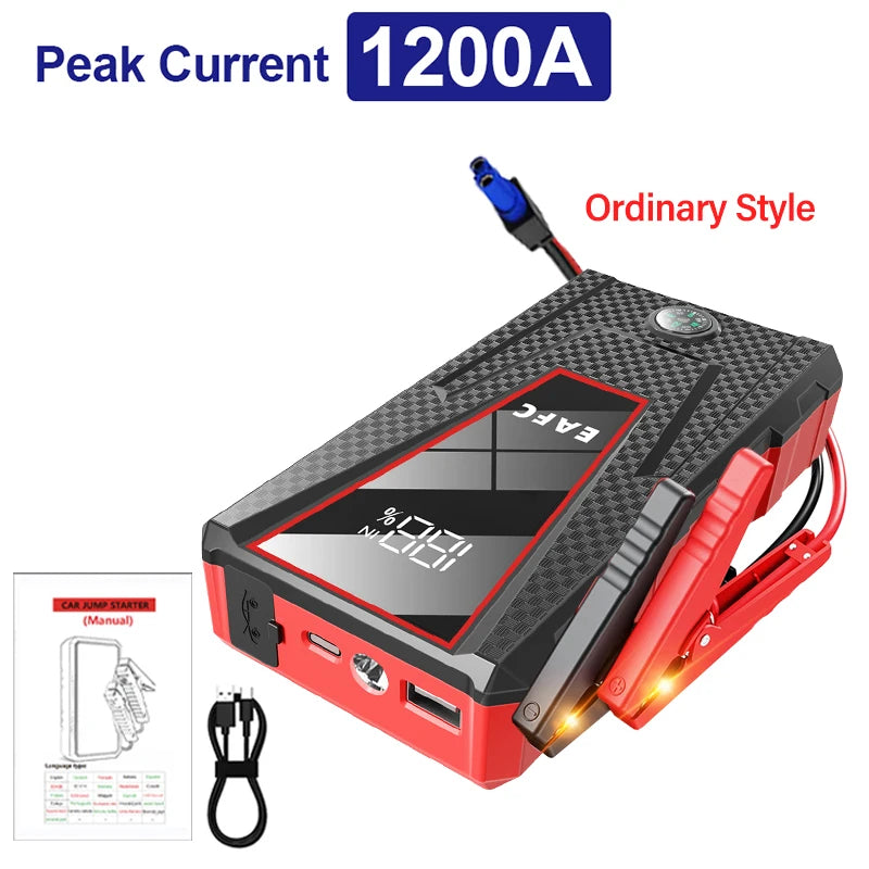 Car Jump Starter 2000A/1200A/600A Car Battery Starter Portable Power Bank Charger 12V Auto Emergency Starting Device Booster