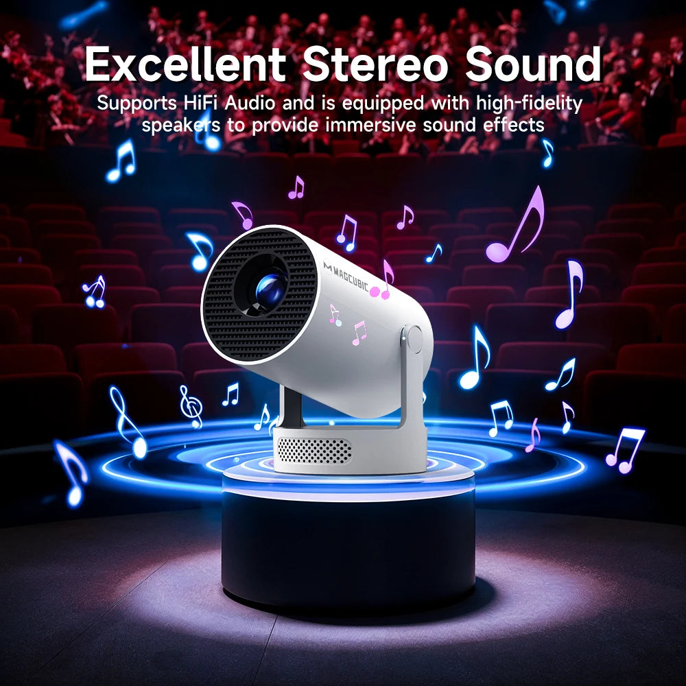Magcubic 8K Wifi6 Projector 290ANSI Android 14 Dual WIFI Allwinner H726 BT5.0 1280*720P Home Cinema Outdoor portable HY300 Pro +