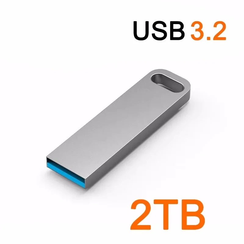 2TB USB 3.2 Flash Drive High Speed Metal U Disk TypeC Memory Stick Waterproof SSD Storage PC Phone Data Transfer Portable 2026