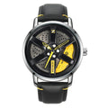 NS Men's Car wheel hub watch Minimalist Fashion Sports Watch Calendar Leather casual Quartz watch