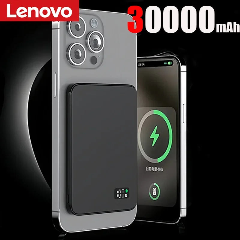 Lenovo Large Capacity Magnetic Power Bank  20W Wireless Fast Portable Charger for Magsafe Powerbank for iPhone Samsung 2026 New