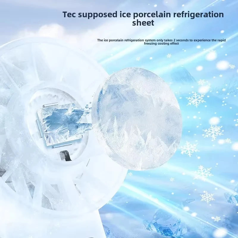 Lenovo Ice-Cooling High-Speed Cooling Handheld Fan USB Rechargeable 5200mAh Portable Mini Fan for Travel Camping Outdoor 2026