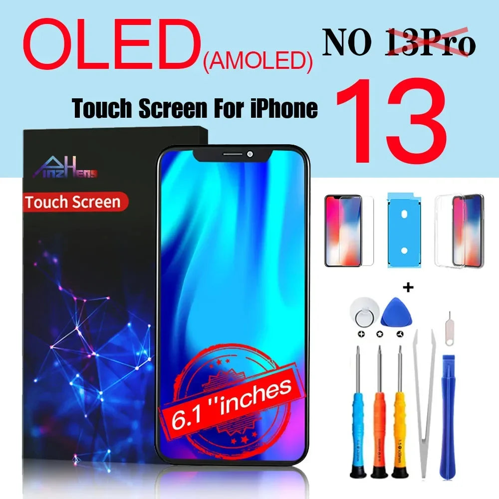 PINZHENG High Quality Screen AMOLED INCELL LCD OLED OEM For iPhone 11 12 13 Mini Pro Max XS XR MAX Display Replacement With Tool