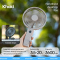 New Portable Folding Handheld Fan 3600mAh Desktop Rechargeable Fan 100-speed Wind Angle Adjustable for Home Outdoor Travel