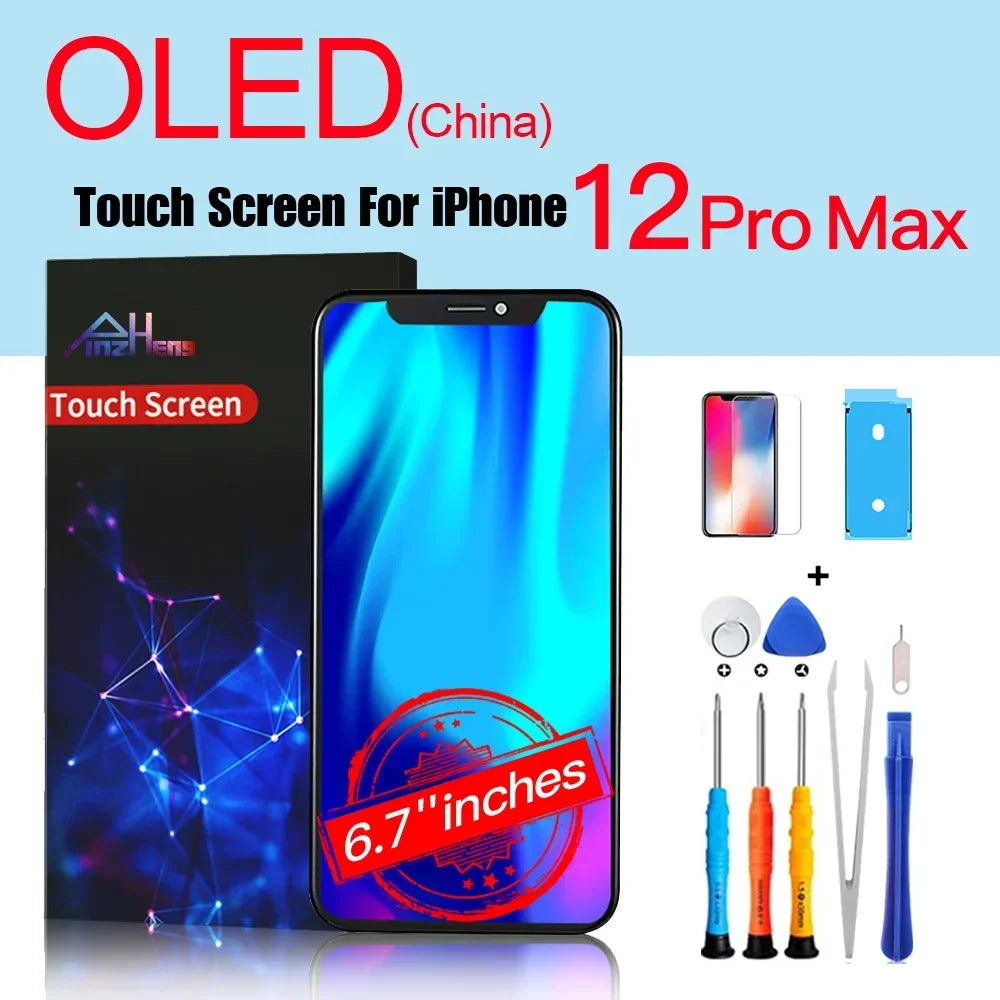 PINZHENG High Quality Screen AMOLED INCELL LCD OLED OEM For iPhone 11 12 13 Mini Pro Max XS XR MAX Display Replacement With Tool