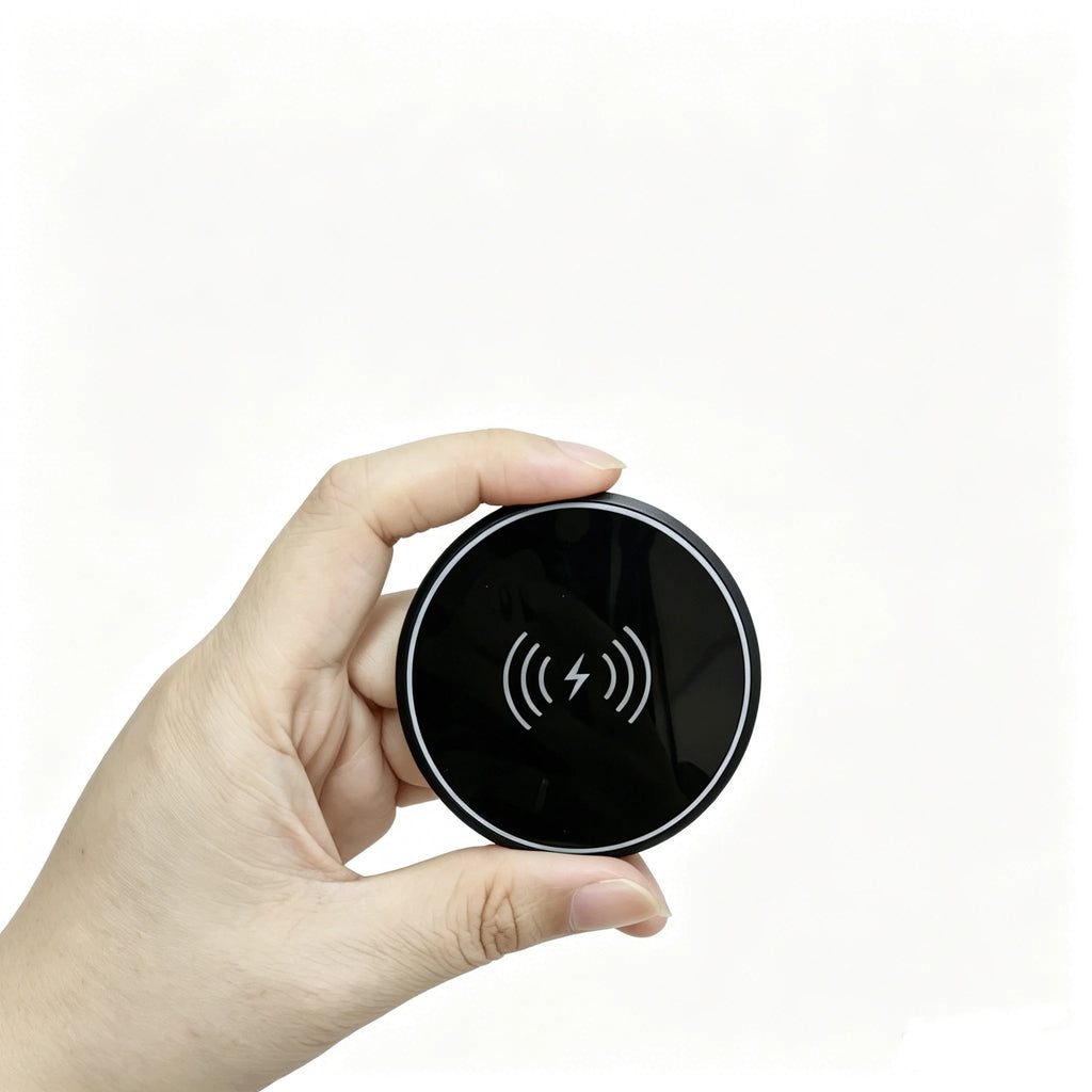 Portable Fast Wireless Charger Pad, Induction Charging Dock Compatible with iPhone, Samsung & AirPods