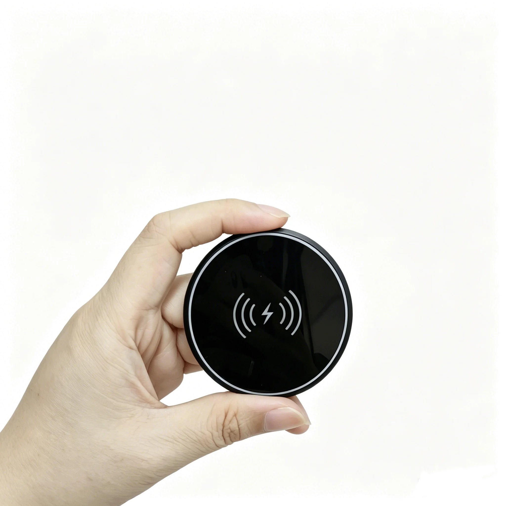 Portable Fast Wireless Charger Pad, Induction Charging Dock Compatible with iPhone, Samsung & AirPods
