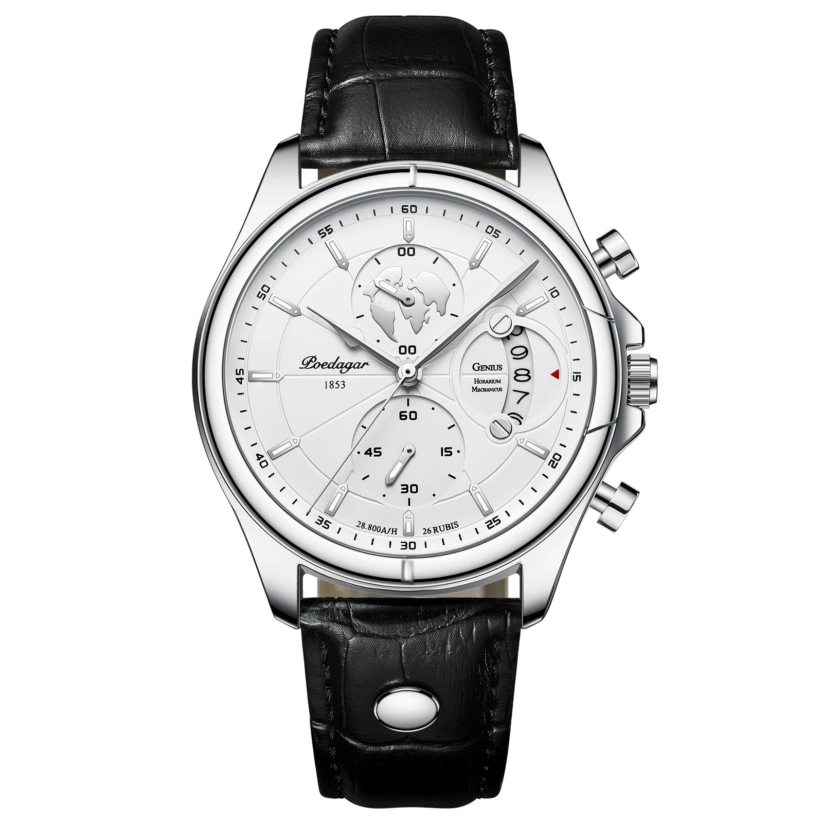 POEDAGAR Luxury Man Wristwatch Chronograph Date Waterproof Leather Men Watch Casual Quartz Men's Watches Sports Male Clock Reloj