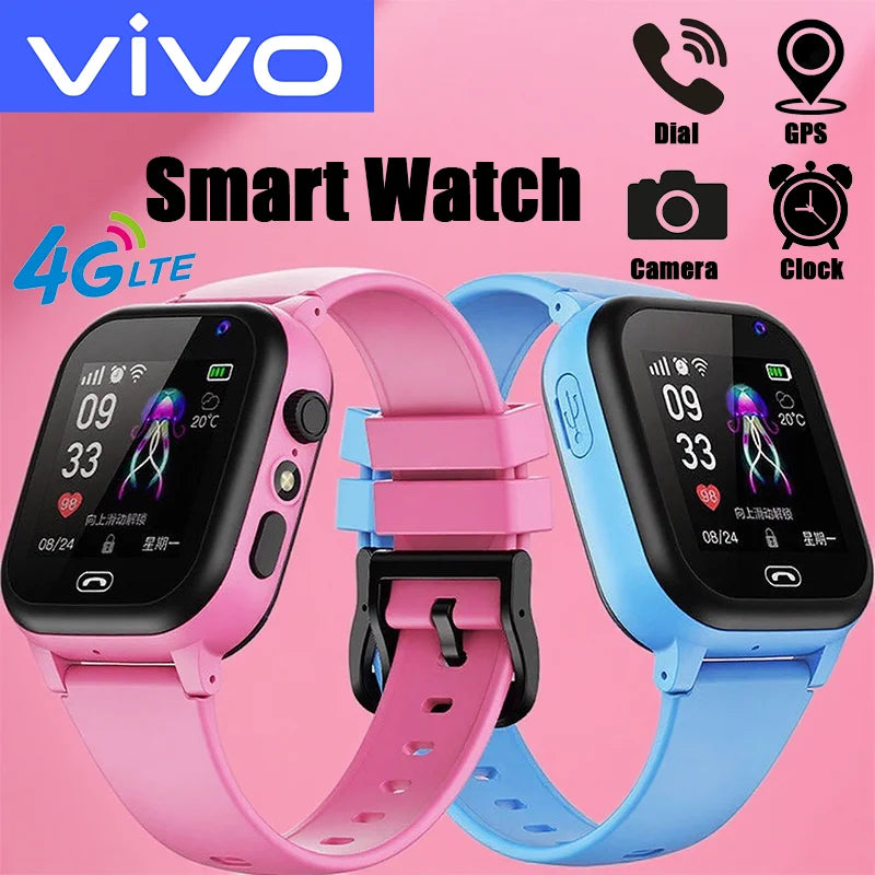 VIVO 4G Kids Smart Watch Mini Kids Phone with Call SOS Camera 3 in 1 Cartoon Watch Girl Boy Birthday Christmas Gift 2026New