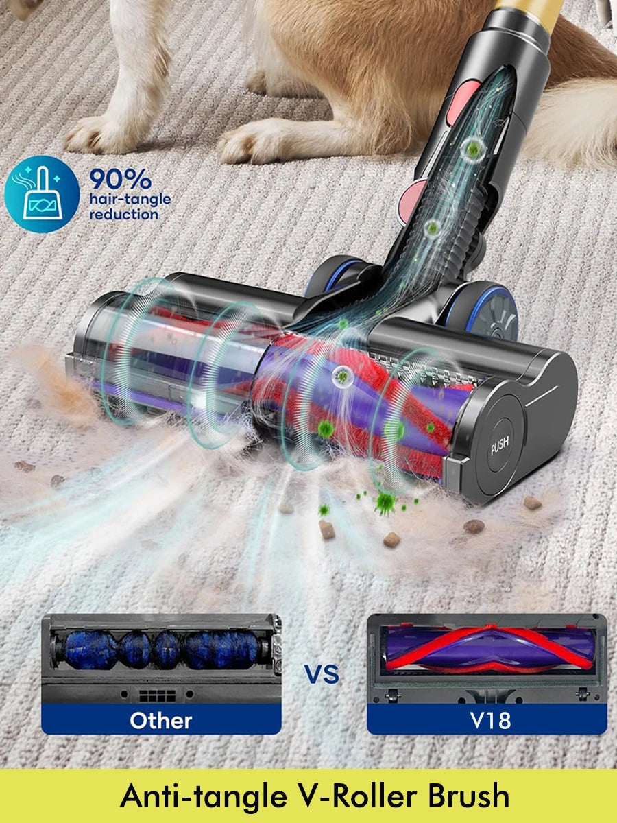 Armo V18 Handheld Vacuum Cleaner 50kPa 550W Power 6 in 1 Cordless Vacuum Cleaner Smart Home LED Display Handheld Sweepe Machine