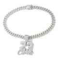 New Fashionable Men Hip Hop Number 23 Pendant Necklace With 13mm Cuban Chain HipHop Alloy Iced Out Bling Necklaces Charm Jewelry