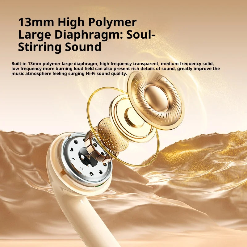Original Lenovo Bluetooth 5.0 TWS Wireless Earphones Human Ear Design Headset Simple Operation Easy to Grasp Headphones