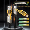 4-in-1 Mecha Fast Charging Cable – 65W USB-C Multi-Port for iPhone, Samsung, Xiaomi & Huawei